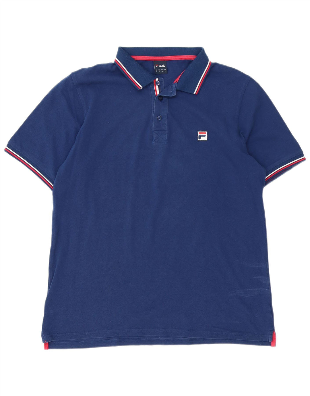 FILA Polo Homme Large Bleu Marine Coton