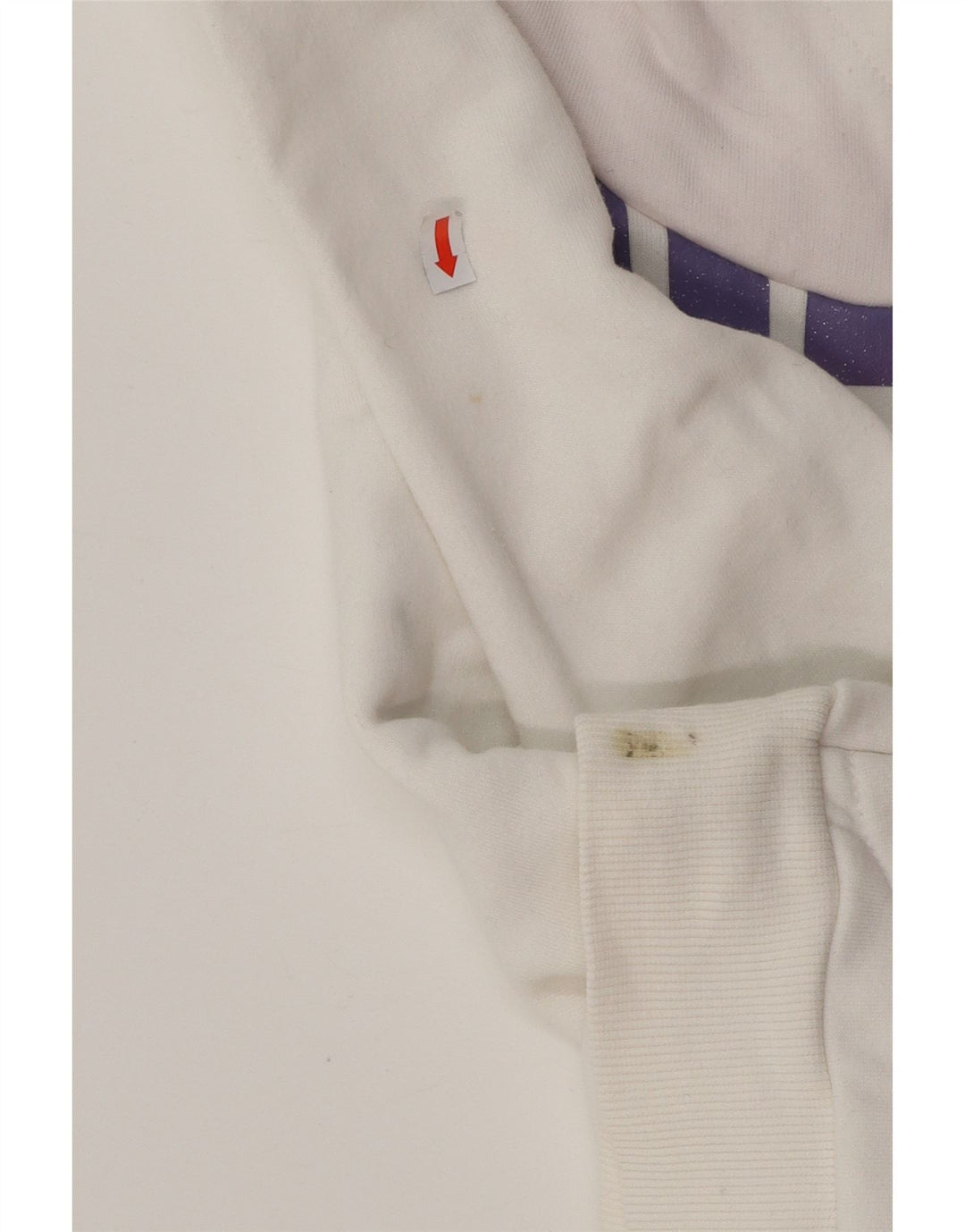 PUMA Pull à capuche graphique pour femme UK 8 Small Blanc Coton