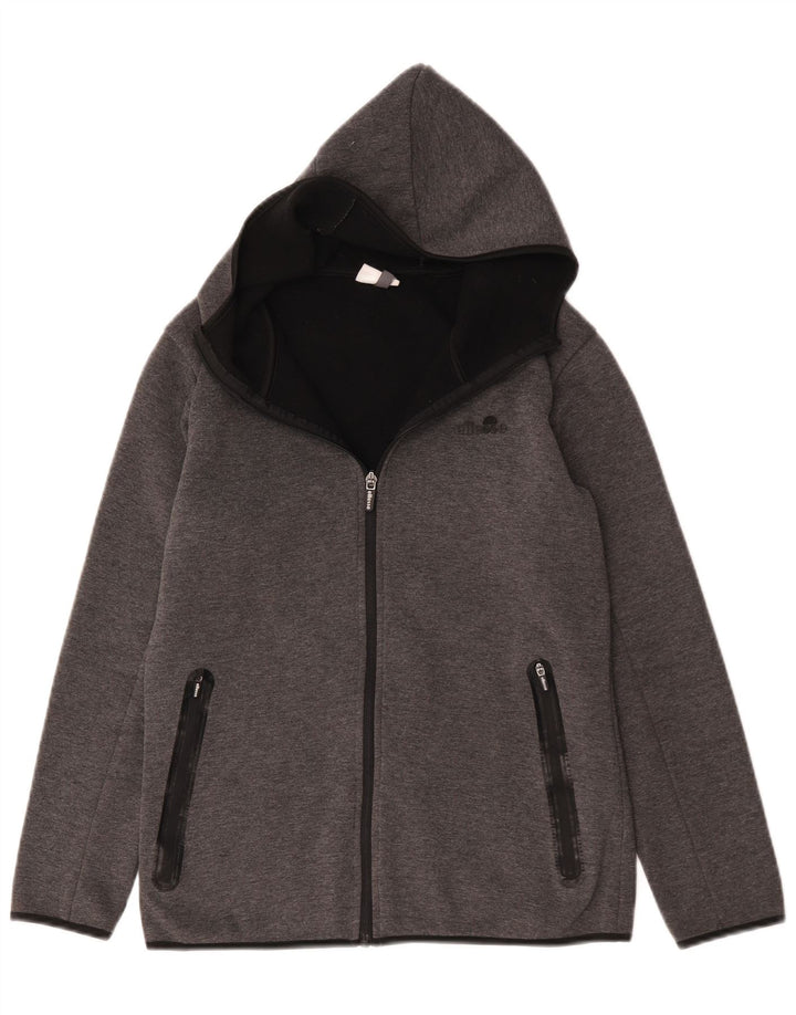 Ellesse Pull à capuche zippé pour homme Petit gris Polyester