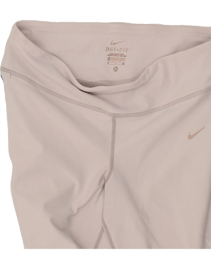 NIKE Womens Dri Fit Capri Leggings UK 12 Medium Grey Vintage Nike and Second-Hand Nike from Messina Hembry 