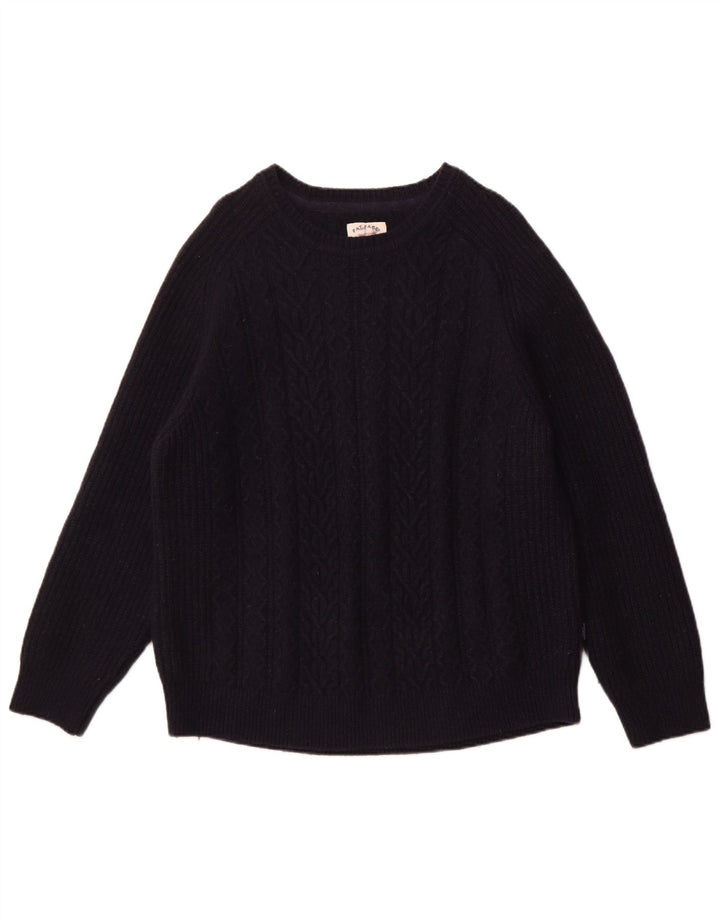 Fat Face Pull ras du cou pour femme UK 22 3XL Bleu marine Laine