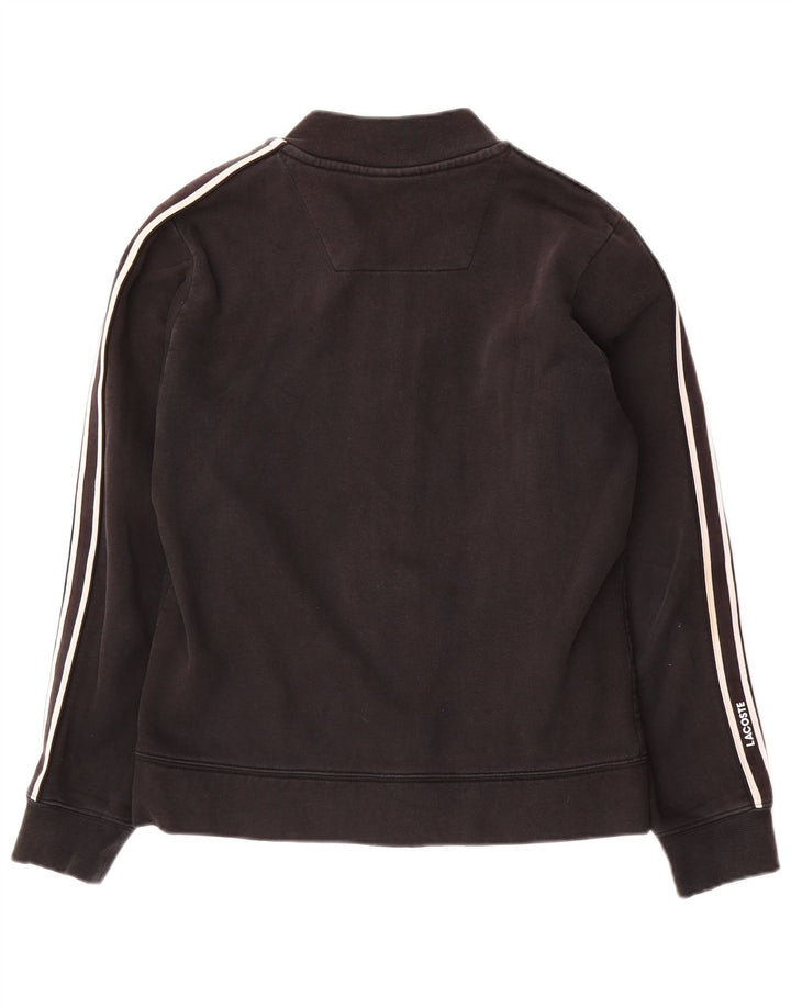 LACOSTE Homme Survêtement Top Veste Taille 3 Petit Coton Noir