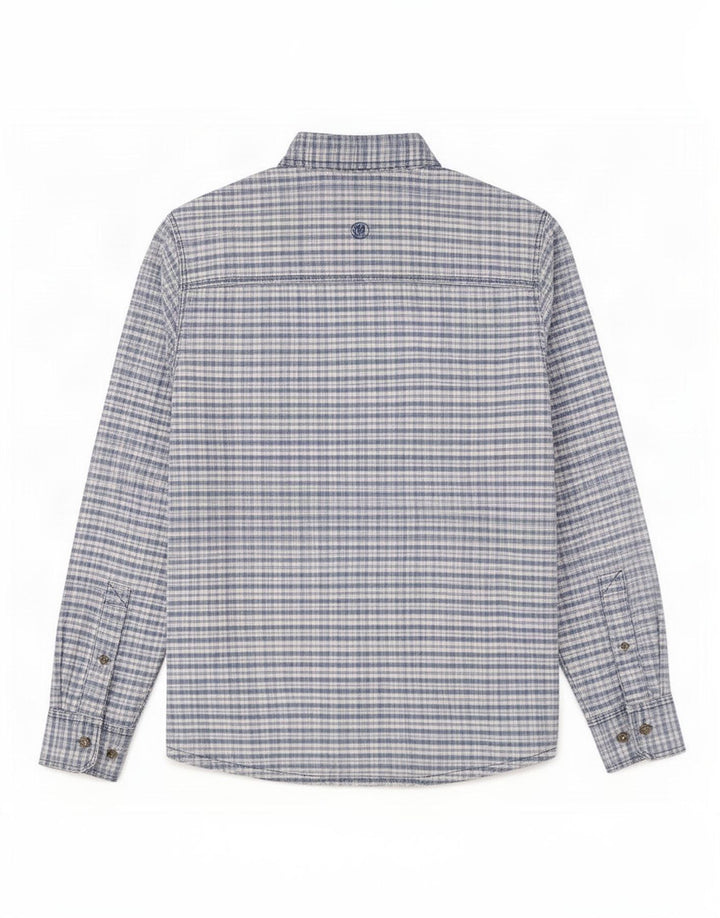 Fat Face Chemise Regular Fit Homme Petit Carreau Bleu Coton