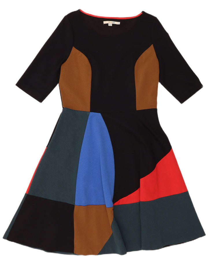 BODEN Robe trapèze pour femme UK 44 Grand coton color block multicolore