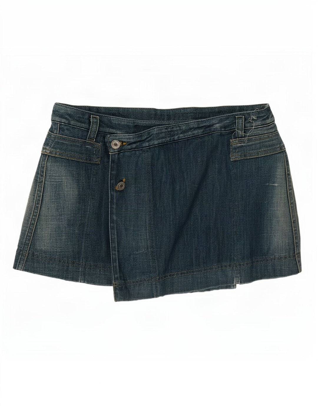 Diesel Femme Mini Jupe En Jean W29 Bleu Moyen Coton