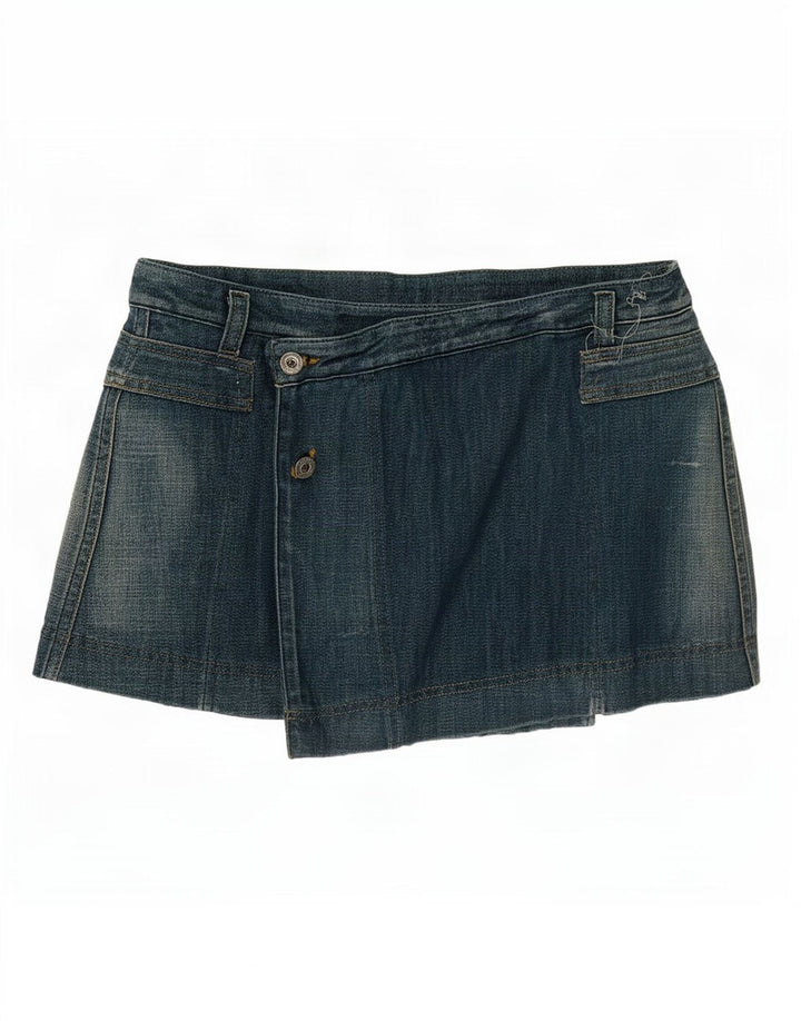 Diesel Femme Mini Jupe En Jean W29 Bleu Moyen Coton