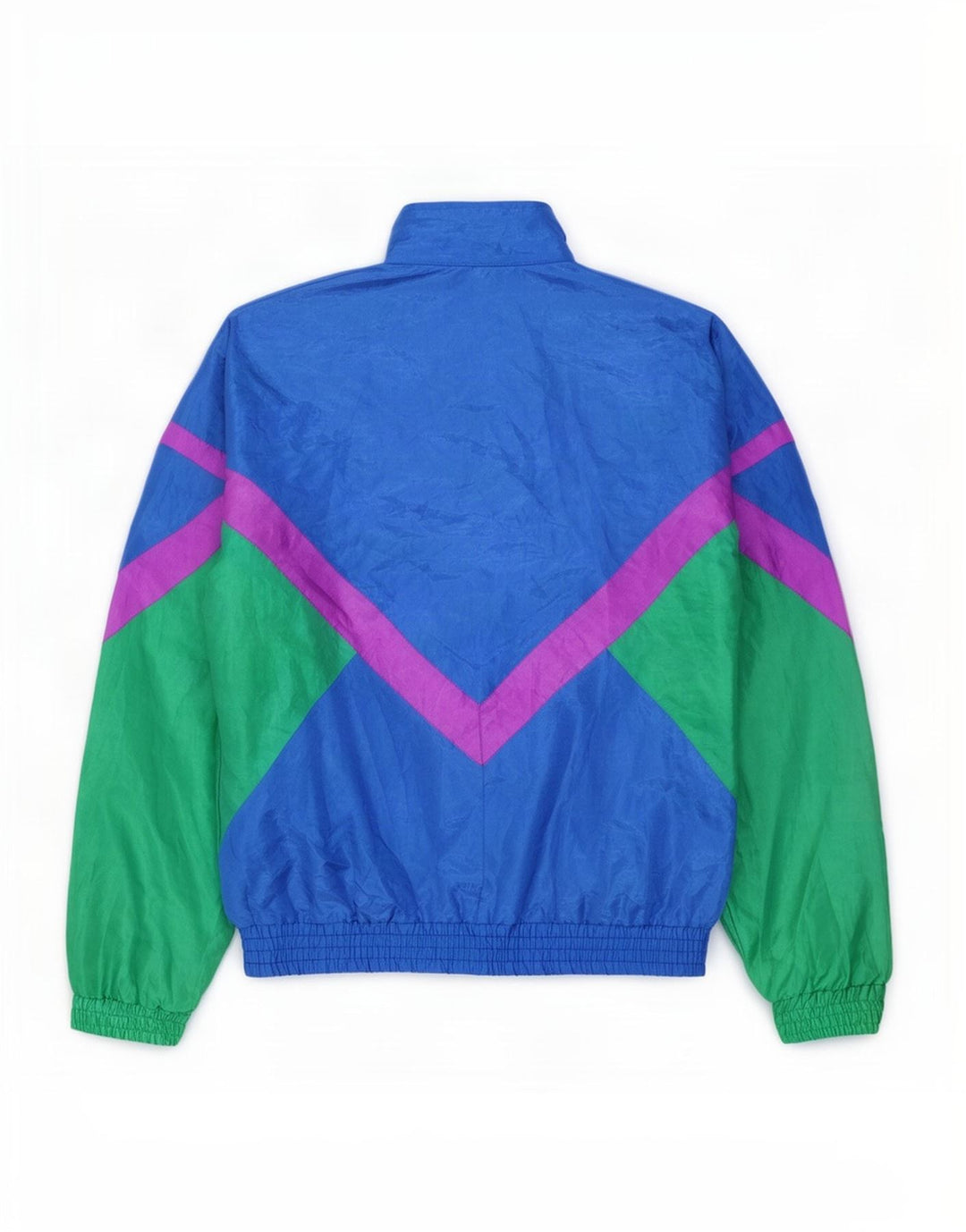 Creation Veste de survêtement graphique pour homme 2XL Bleu Colorblock Nylon