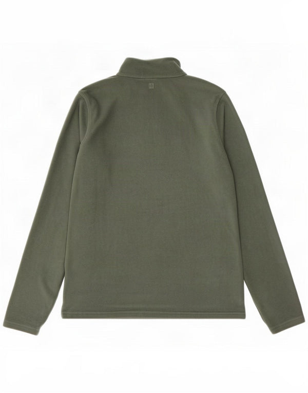 Mountain Warehouse Pull polaire à col zippé pour homme en polyester vert moyen