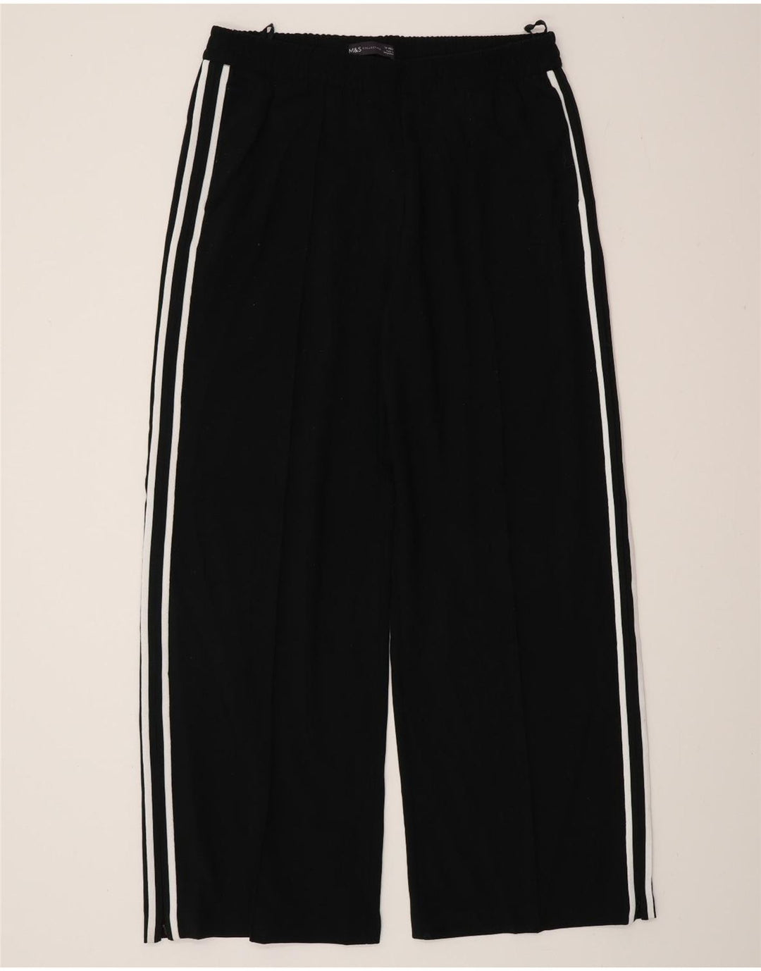 Marks & Spencer Pantalon de survêtement pour femme UK 44 Medium Noir Polyester