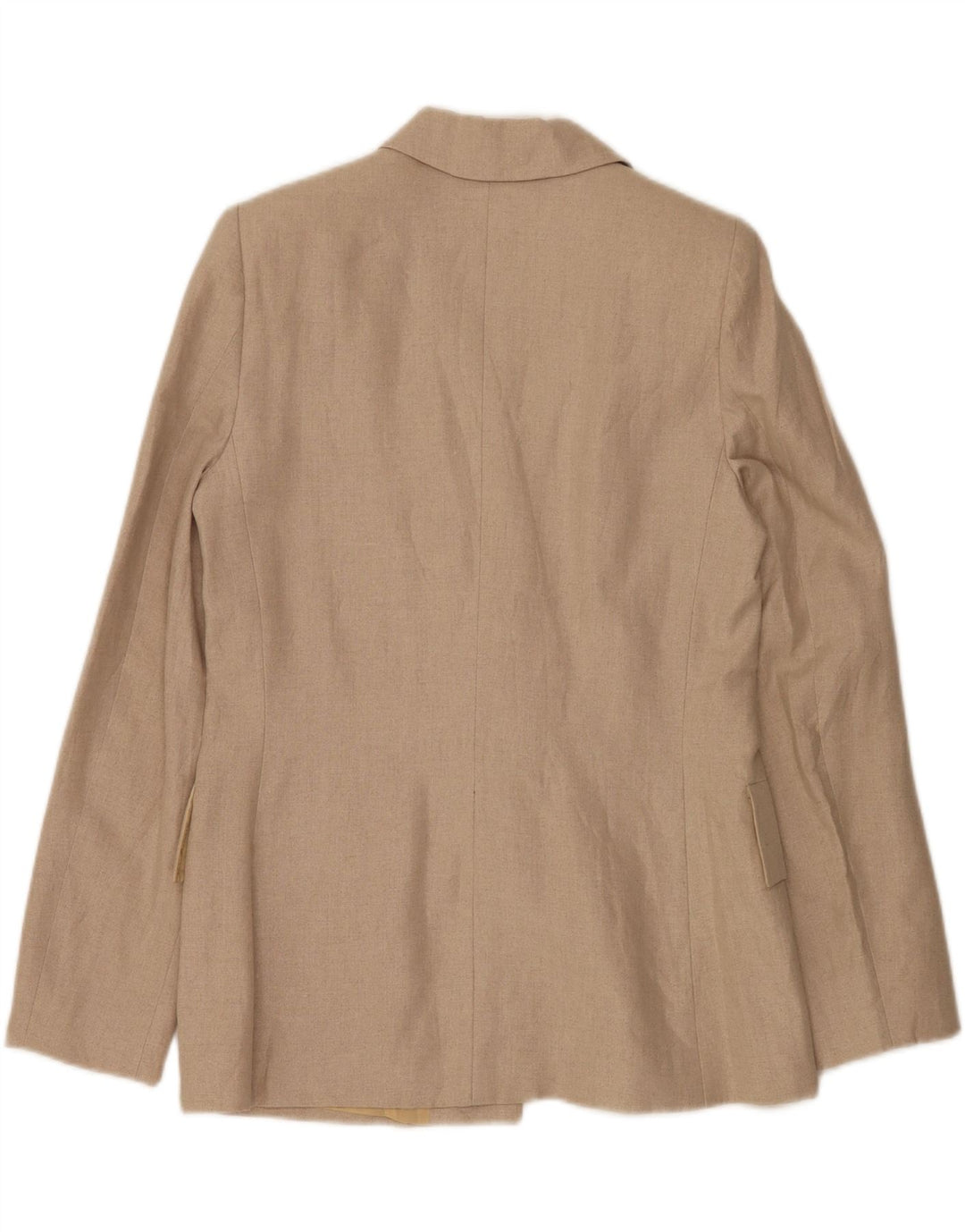Gai Mattiolo Veste blazer 1 bouton pour femme UK 16 Grand lin beige