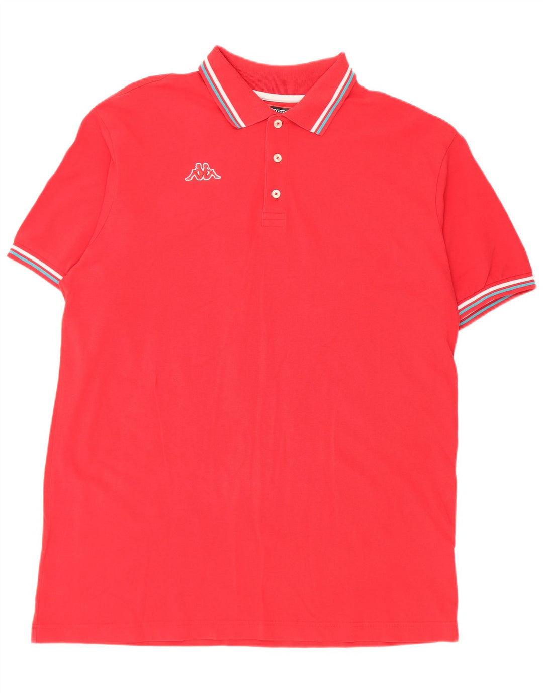 Kappa Polo Homme 3XL Rouge Rayé Coton