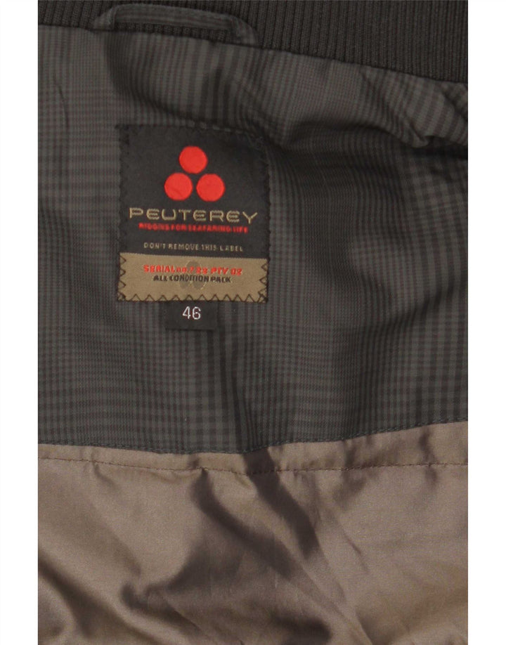 PEUTEREY Veste Bomber Bomber Homme IT 46 Petit Gris Pied-de-Poule Polyamide