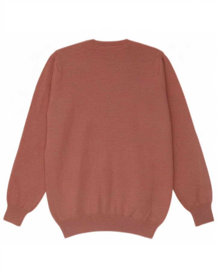 Marks & Spencer Pull col V pour homme en coton rose Taille S