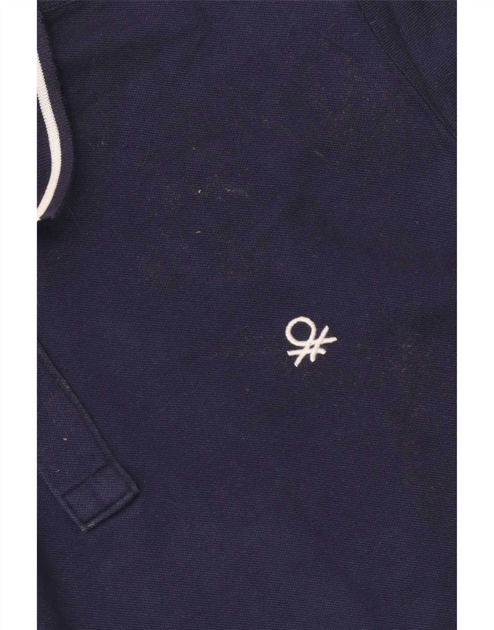 Benetton Polo Homme Bleu Marine Moyen