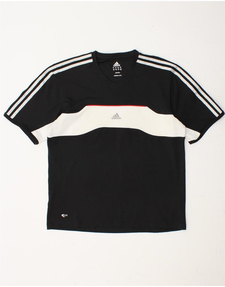 ADIDAS T-Shirt Homme Noir Moyen Polyester Colorblock