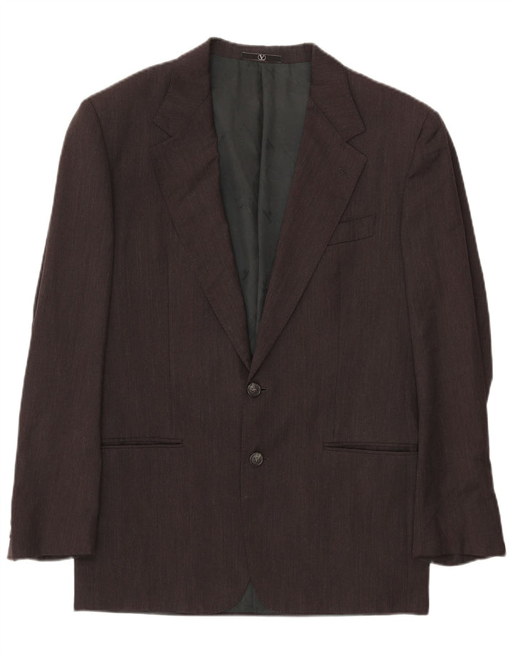 VALENTINO Veste Blazer 2 Boutons Homme IT 46 Petit Gris Laine Vierge