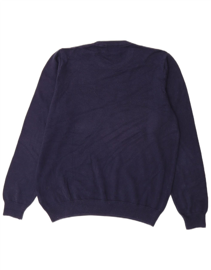 Marks & Spencer Pull à col rond pour homme en coton bleu marine Taille L