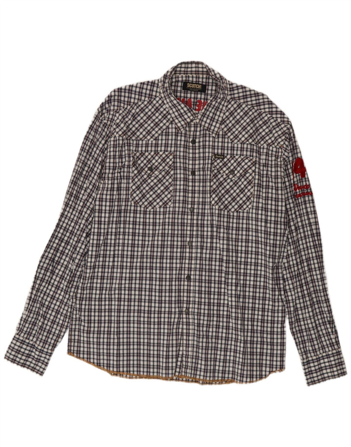 Scotch & Soda Chemise Graphique Homme 2XL Noir Carreaux Coton