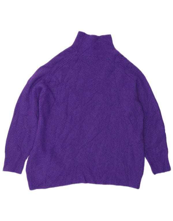Massimo Dutti Pull surdimensionné à col roulé pour femme UK 10 Petit Violet
