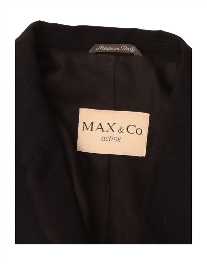 Max & Co. Manteau pour femme UK 12 Laine noire moyenne