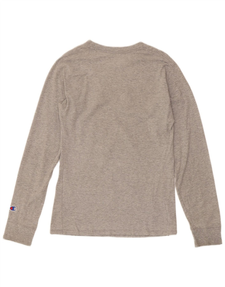 Champion Haut graphique à manches longues pour hommes, petit gris