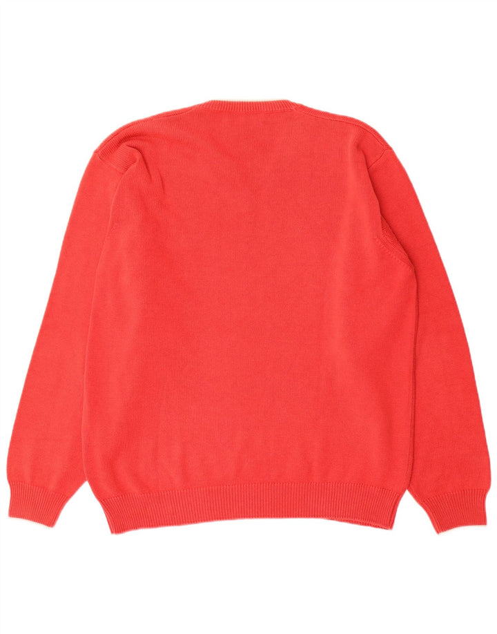 FRED PERRY Pull Col V Homme Rouge Moyen Coton