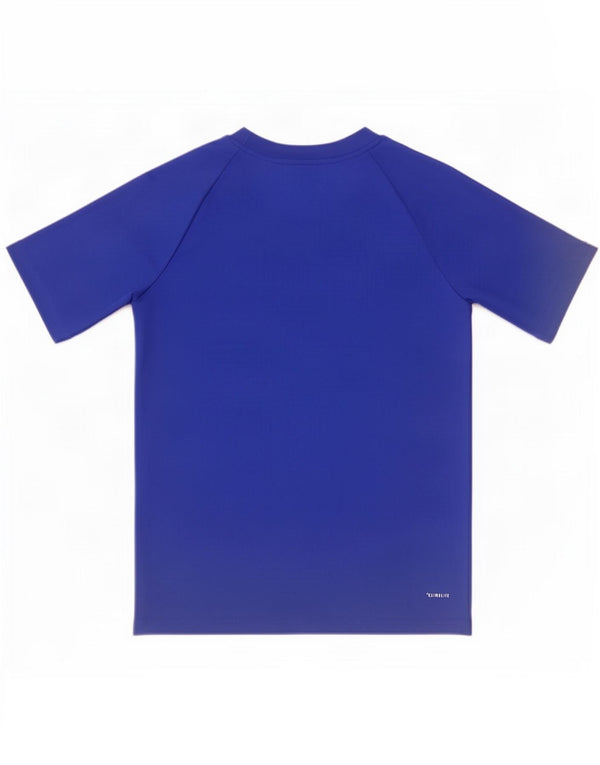 Adidas Garçon Climalite T-Shirt Top 9-10 ans Bleu Polyester