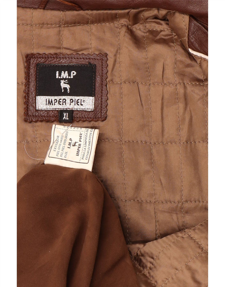 veste en cuir homme vintage UK 42 XL Cuir Marron