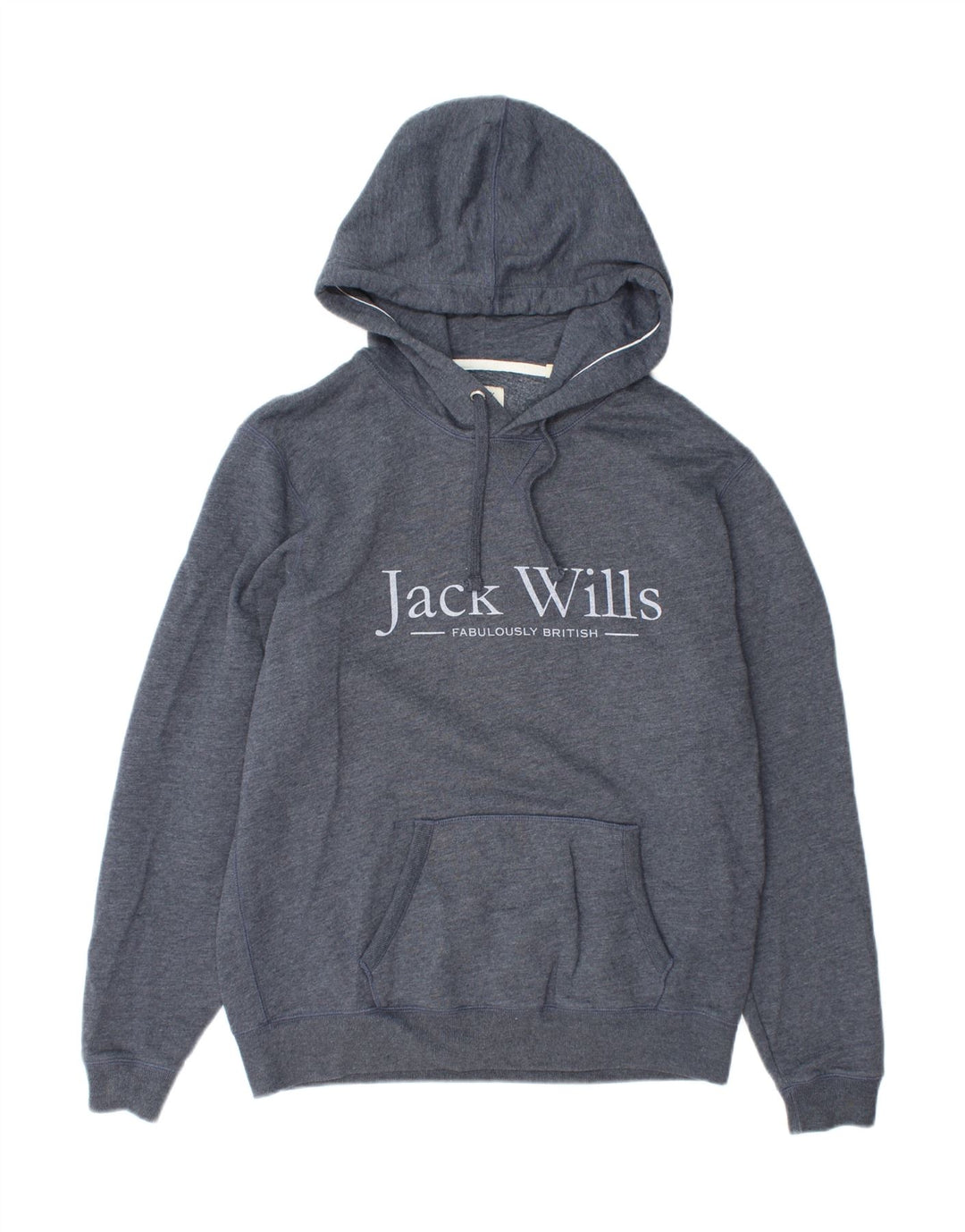JACK WILLS Mens Graphic Hoodie Jumper Medium Grey Cotton Vintage Jack Wills and Second-Hand Jack Wills from Messina Hembry 