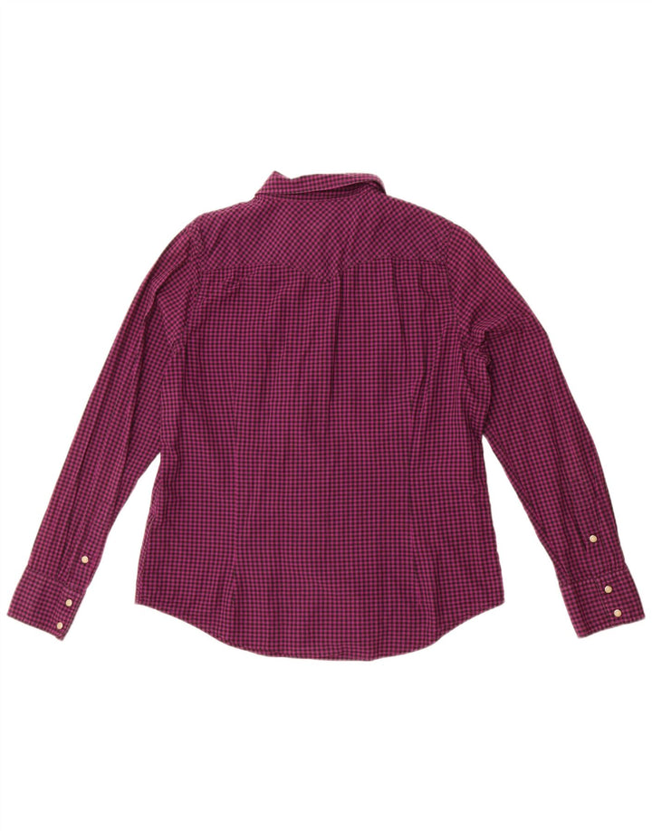 Levi's Chemise Femme UK 16 Large Violet Vichy Coton