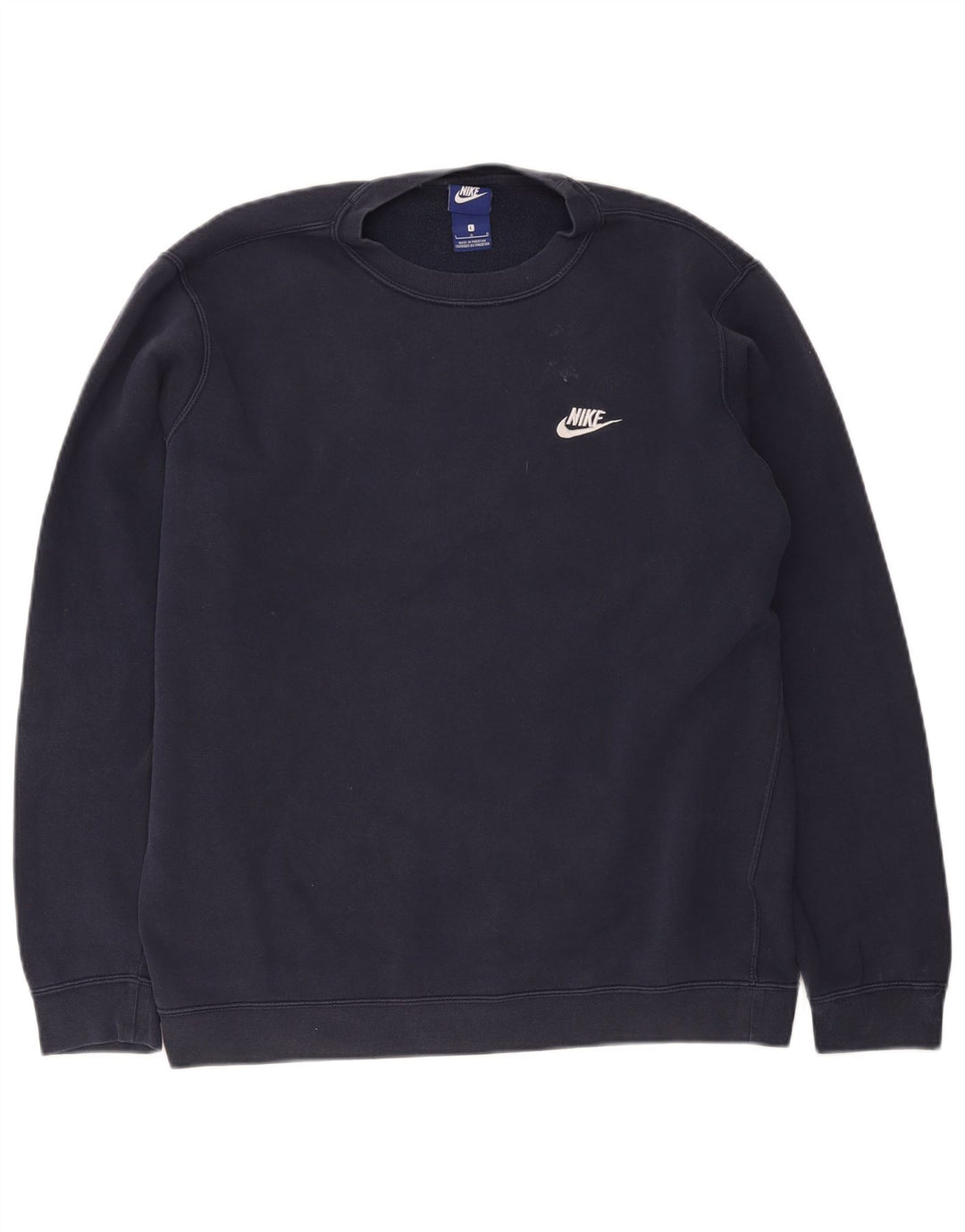 Nike Sweat-shirt pour homme en coton bleu marine Taille L
