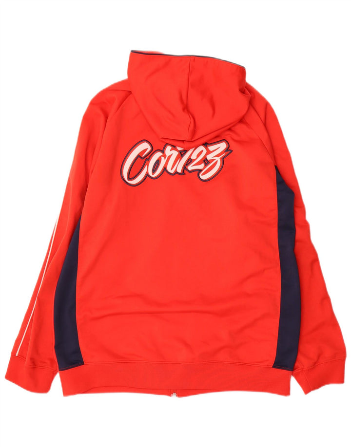 NIKE Pull à capuche zippé Cor72z pour garçon 13-14 ans XL Rouge Colourblock