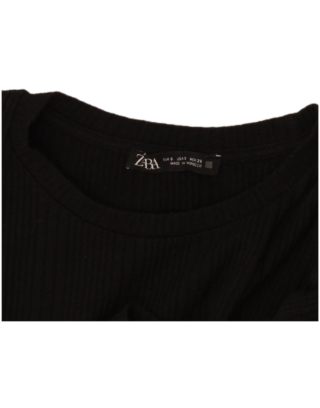 Zara Chemisier court à manches longues pour femme UK 10 Petit Noir