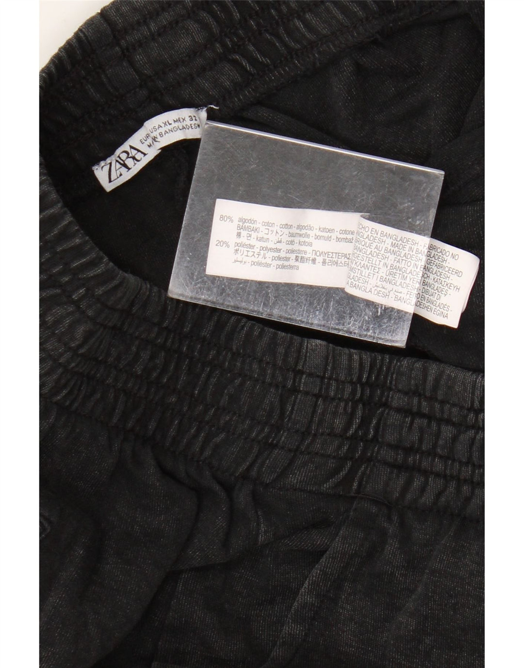 ZARA Pantalon de survêtement pour hommes XL Gris Coton