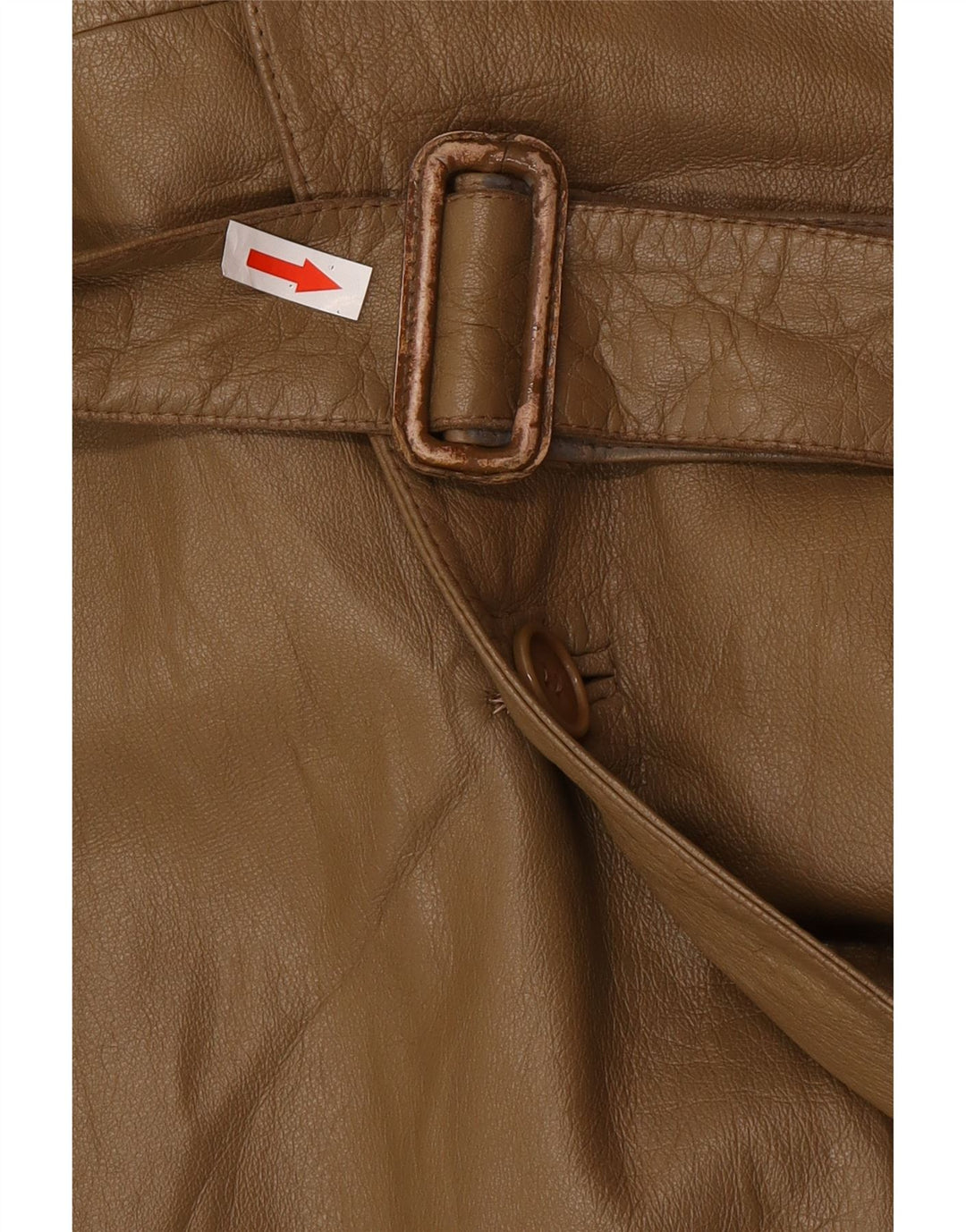 Trench en cuir homme vintage IT 46 petit cuir marron