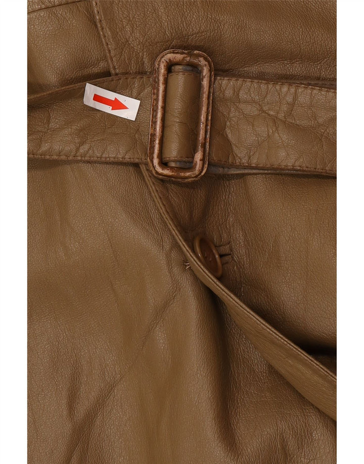 Trench en cuir homme vintage IT 46 petit cuir marron