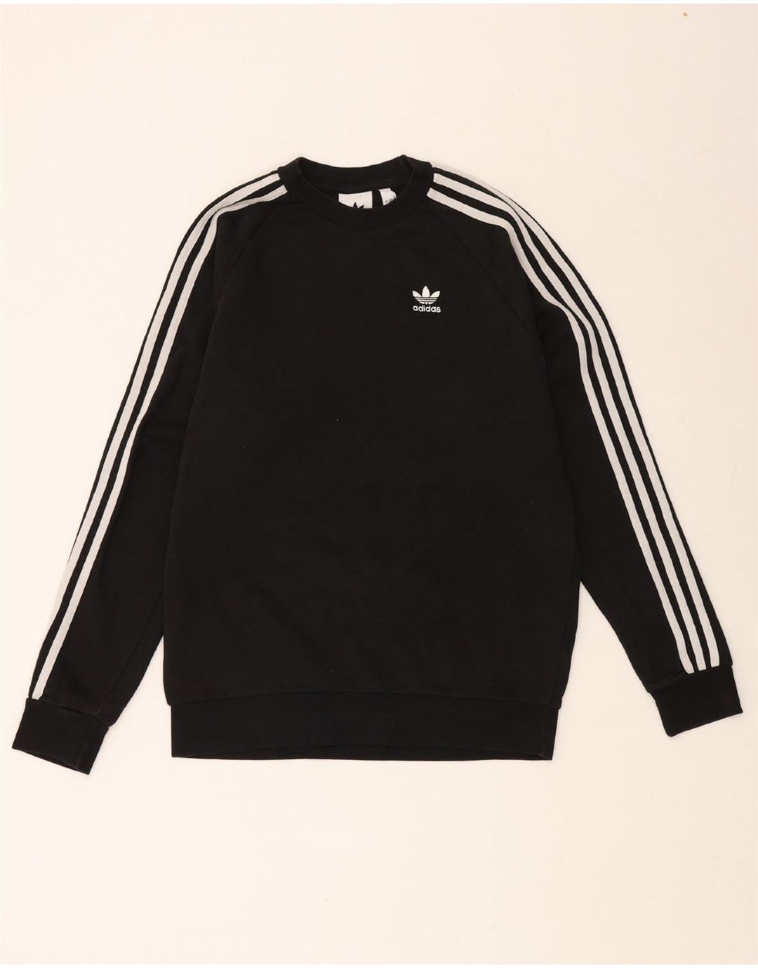 ADIDAS Mens Sweatshirt Jumper Small Black Cotton