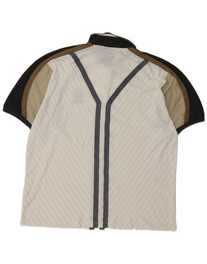 LOTTO Polo Homme XL Blanc Colorblock Polyester