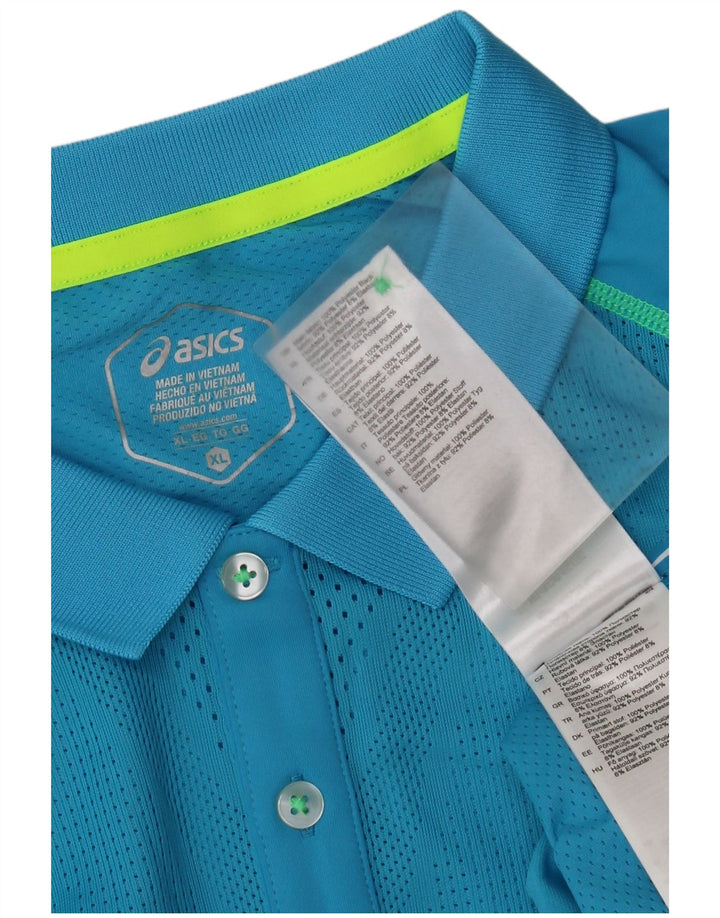 Asics Polo Homme XL Bleu Polyester