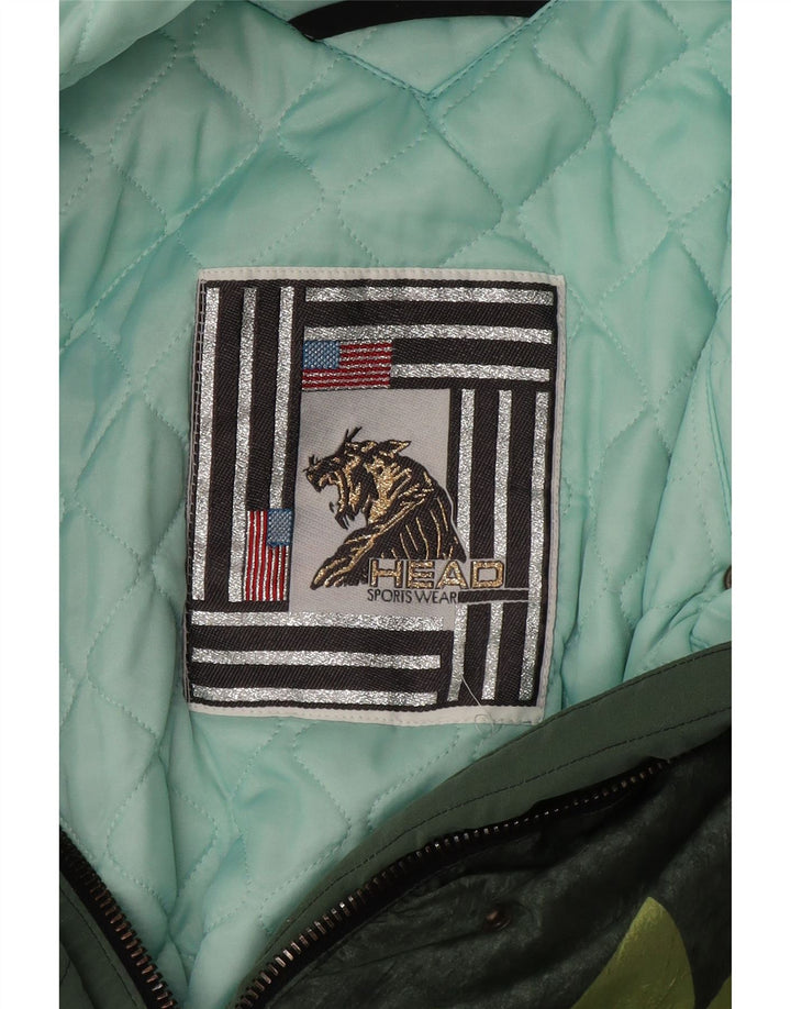 HEAD Veste coupe-vent courte pour femme UK 14 Vert moyen Colourblock