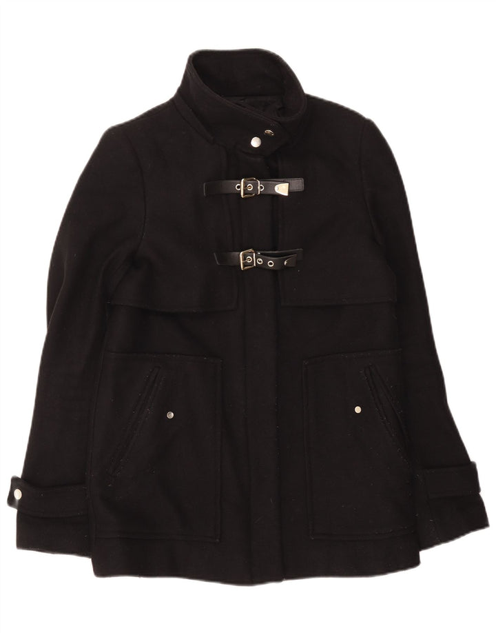 Zara Femme Pardessus UK 10 Petit Noir Polyester