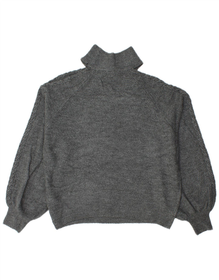 Lipsy Pull col roulé pour femme UK 16 Large Gris Polyester