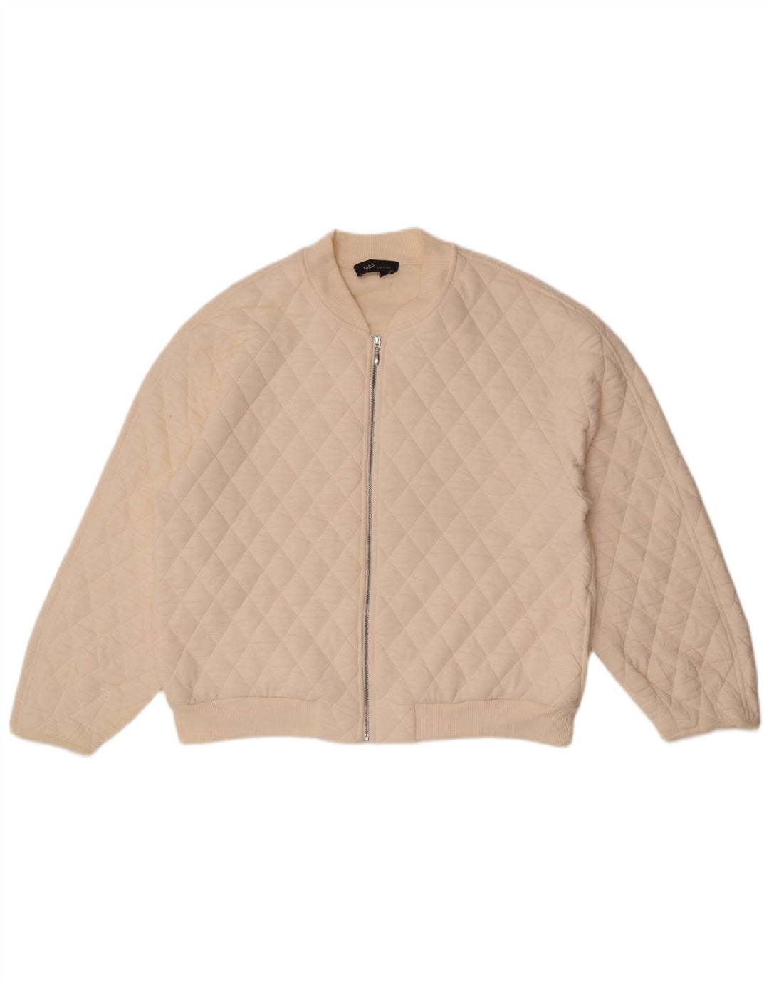 Marks & Spencer Veste matelassée surdimensionnée pour femme UK 12 Medium Off White