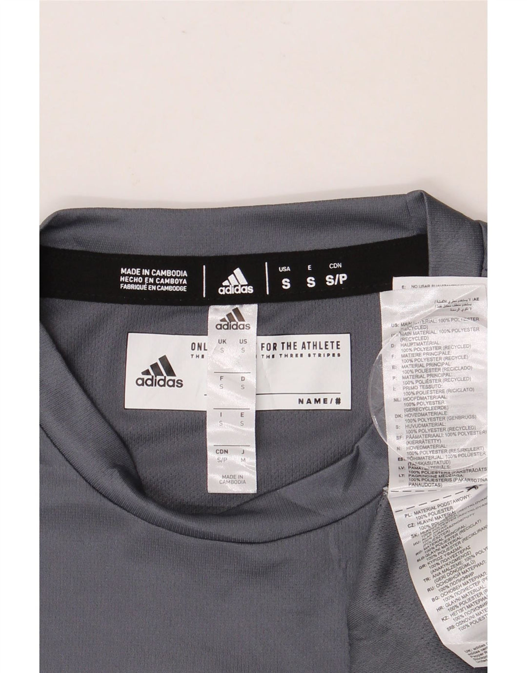 ADIDAS T-shirt Longwood Graphic pour hommes, petit, gris, polyester