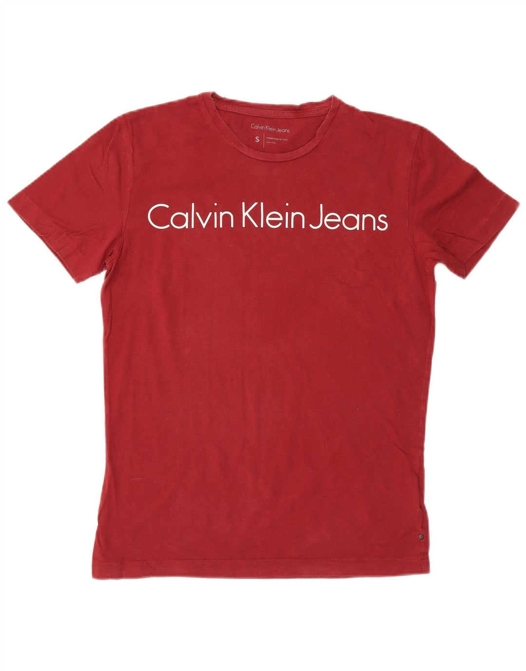 CALVIN KLEIN JEANS T-Shirt Graphique Homme Petit Rouge Coton