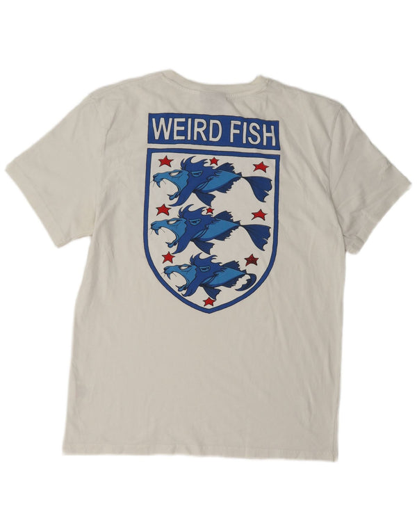 Weird Fish T-Shirt graphique pour hommes, grand coton blanc