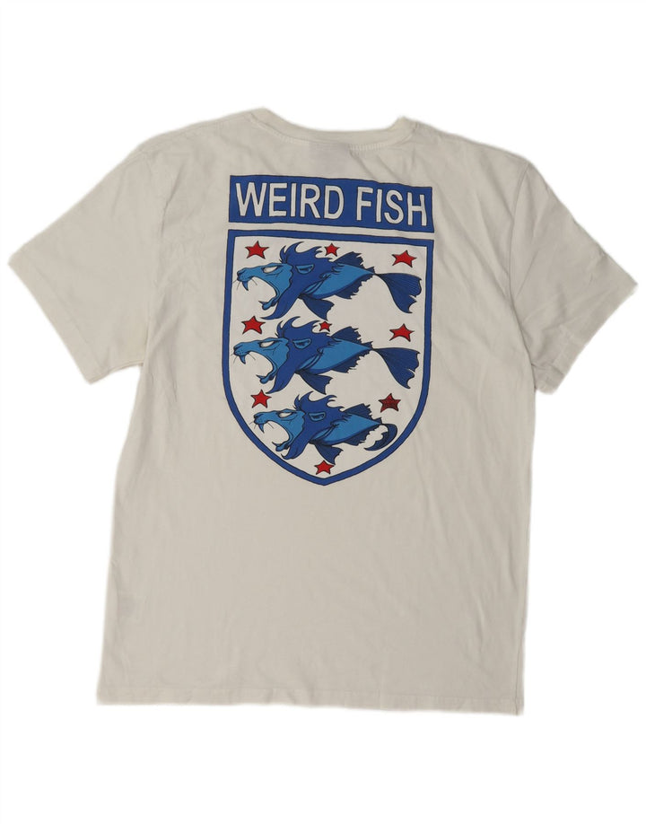 Weird Fish T-Shirt graphique pour hommes, grand coton blanc