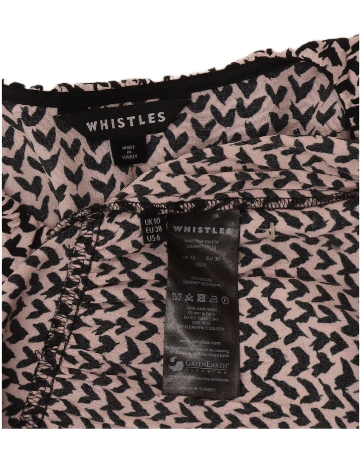 Whisper Robe longue à motif abstrait pour femme UK 10 Petite Viscose Rose