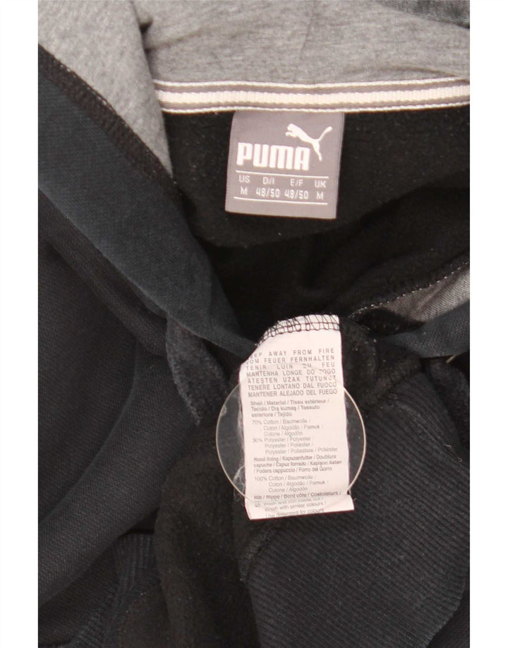 Puma Pull à capuche pour homme en coton noir moyen