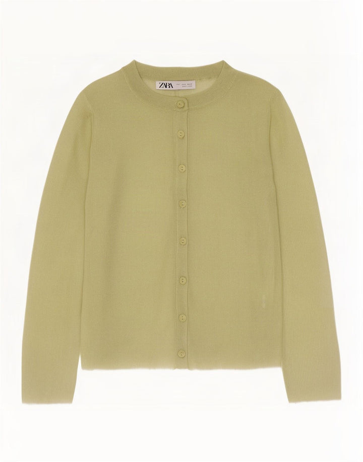 Zara Cardigan surdimensionné pour femme UK 10 Petit Vert